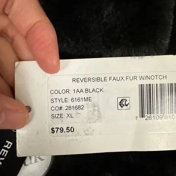 Reversible Faux Fur Jacket - Size XL - Picture 8 of 8